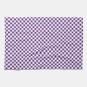 Gingham Paars White Simple Theedoek (Horizontaal)