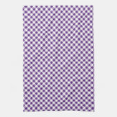 Gingham Paars White Simple Theedoek (Verticaal)