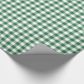 Gingham-pakpapier met groene en witte cheque cadeaupapier (Hoek)