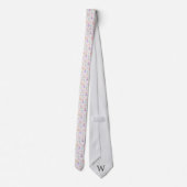 Gingham Pastel Notenkraker Ballet Monogram Stropdas (Achterkant)