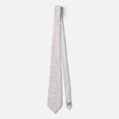 Gingham Pastel Nutcracker Ballet Monogram Stropdas (Voorkant)