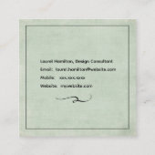 Gingham Pastel-Visitekaartje Vierkante Visitekaartje (Achterkant)