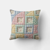 Gingham Patchwork Dekbed Patroon Kussen (Achterkant)