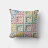 Gingham Patchwork Dekbed Patroon Kussen (Voorkant)