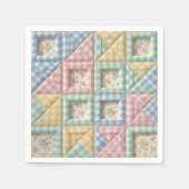 Gingham Patchwork Dekbed Patroon Servet (Voorkant)