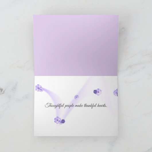 Gingham Patchwork Hartelijk dank Bedankkaart (Binnen)