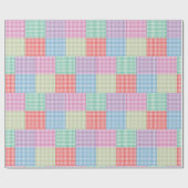 Gingham Patchwork Patroon Cadeaupapier (Vlak)