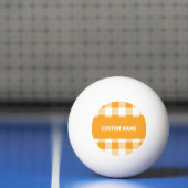 Gingham Patroon Aangepaste naam Pingpongbal (Net)