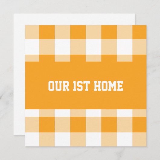 Gingham Patroon Eerste Home (Voorkant / Achterkant)