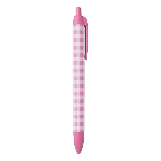 Gingham-patroon, gecontroleerd - Roze wit Zwarte Inkt Pen (Achterkant (Verticaal))