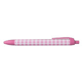 Gingham-patroon, gecontroleerd - Roze wit Zwarte Inkt Pen (Bovenkant)