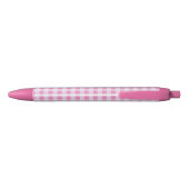 Gingham-patroon, gecontroleerd - Roze wit Zwarte Inkt Pen (Achterkant)
