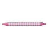 Gingham-patroon, gecontroleerd - Roze wit Zwarte Inkt Pen (Voorkant)