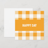Gingham Patroon Gelukkige Dag (Voorkant / Achterkant)