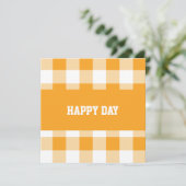 Gingham Patroon Gelukkige Dag (Staand voorkant)