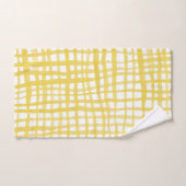 Gingham-patroon in geel bad handdoek (Handdoek)