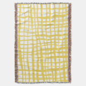 Gingham-patroon in geel deken (Voorkant Verticaal)