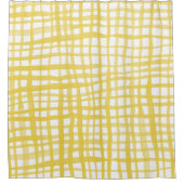 Gingham-patroon in geel douchegordijn (Voorkant)