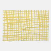 Gingham-patroon in geel theedoek (Horizontaal)