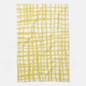 Gingham-patroon in geel theedoek (Verticaal)