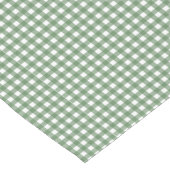 Gingham Patroon in Groen met Familienaam Korte Tafelloper (Hoek)
