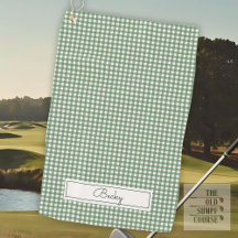 Gingham Patroon in Groen met Naam