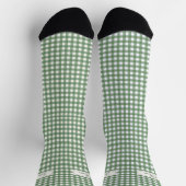 Gingham Patroon in Groen met Naam Sokken (Top)