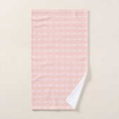 Gingham patroon in roze en pastel perzik bad handdoek (Handdoek)