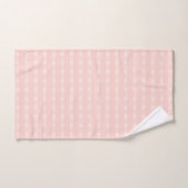 Gingham patroon in roze en pastel perzik bad handdoek (Handdoek)
