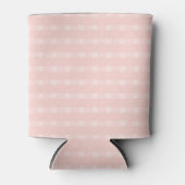 Gingham patroon in roze en pastel perzik blikjeskoeler (Voorkant)