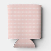 Gingham patroon in roze en pastel perzik blikjeskoeler (Achterkant)