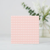 Gingham patroon in roze en pastel perzik kaart (Staand voorkant)