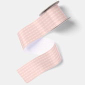 Gingham patroon in roze en pastel perzik satijnen lint (Achterkant)