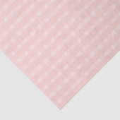 Gingham patroon in roze en pastel perzik tissuepapier (Detail)