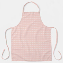 Gingham patroon in roze en pastelperzik schort