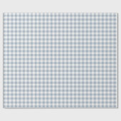 Gingham patroon kust geruit wit gedempte blauwe cadeaupapier (Vlak)
