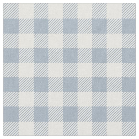 Gingham patroon kust geruit wit gedempte blauwe stof (Close Up)