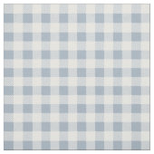 Gingham patroon kust geruit wit gedempte blauwe stof (Swatch)