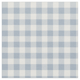 Gingham patroon kust geruit wit gedempte blauwe stof