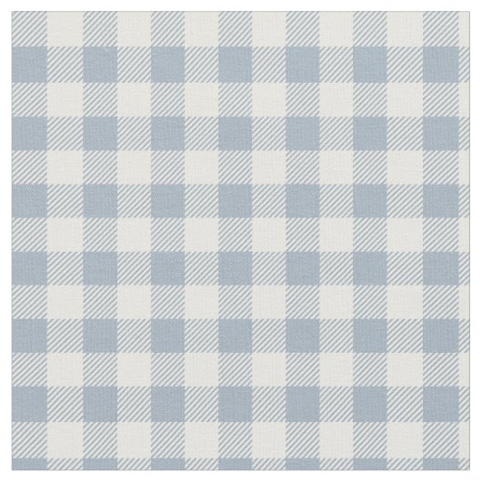 Gingham patroon kust geruit wit gedempte blauwe stof (Close Up)