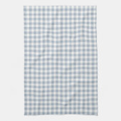 Gingham patroon kust geruit wit gedempte blauwe theedoek (Verticaal)