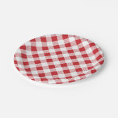Gingham patroon, picknick, BBQ papieren bord (Gekanteld)