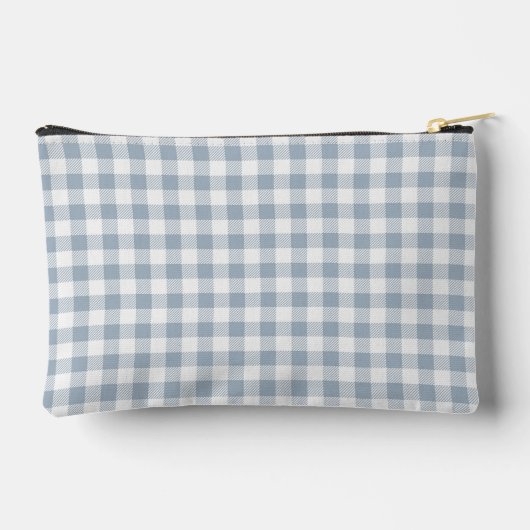 Gingham Patroon Plaid Preppy Rut Groen Wit Naam Etui (Achterkant)