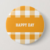 Gingham-patroon Ronde Button 7,6 Cm (Voorkant)