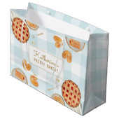 Gingham Patroon Waterverf Gebak Bakkerij Groot Cadeauzakje (Voorkant Gekanteld)