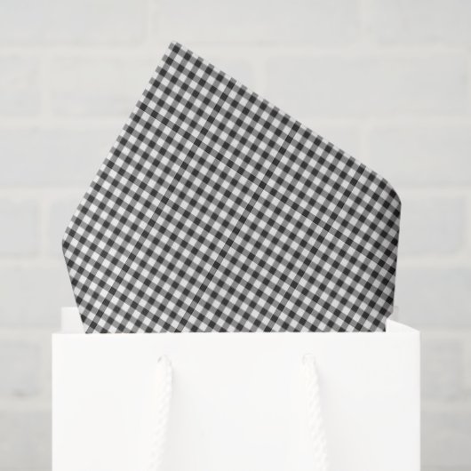 Gingham Patroon Zwart Wit Koele Zonnebril Leuk Tissuepapier (Cadeauzakje)