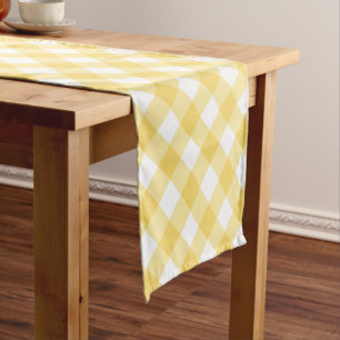 Gingham-patroonpatroon Korte Tafelloper