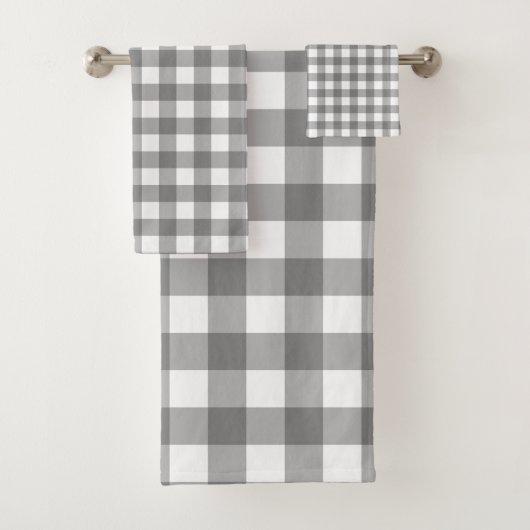 Gingham Pattern Bad Handdoek (Insitu)