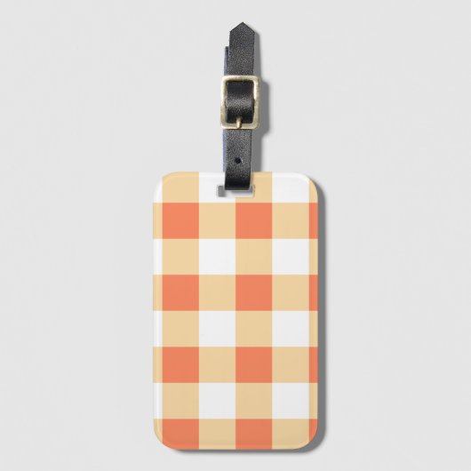 Gingham Pattern Bagagelabel (Voorkant (verticaal))