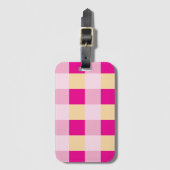 Gingham Pattern Bagagelabel (Voorkant (verticaal))